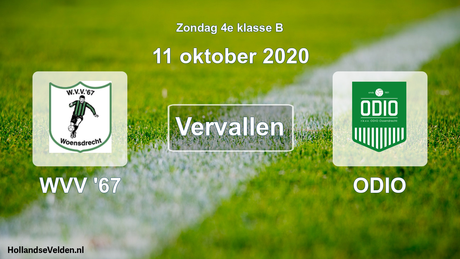 Scheduled Match: WVV '67 - ODIO (11 October 2020)
