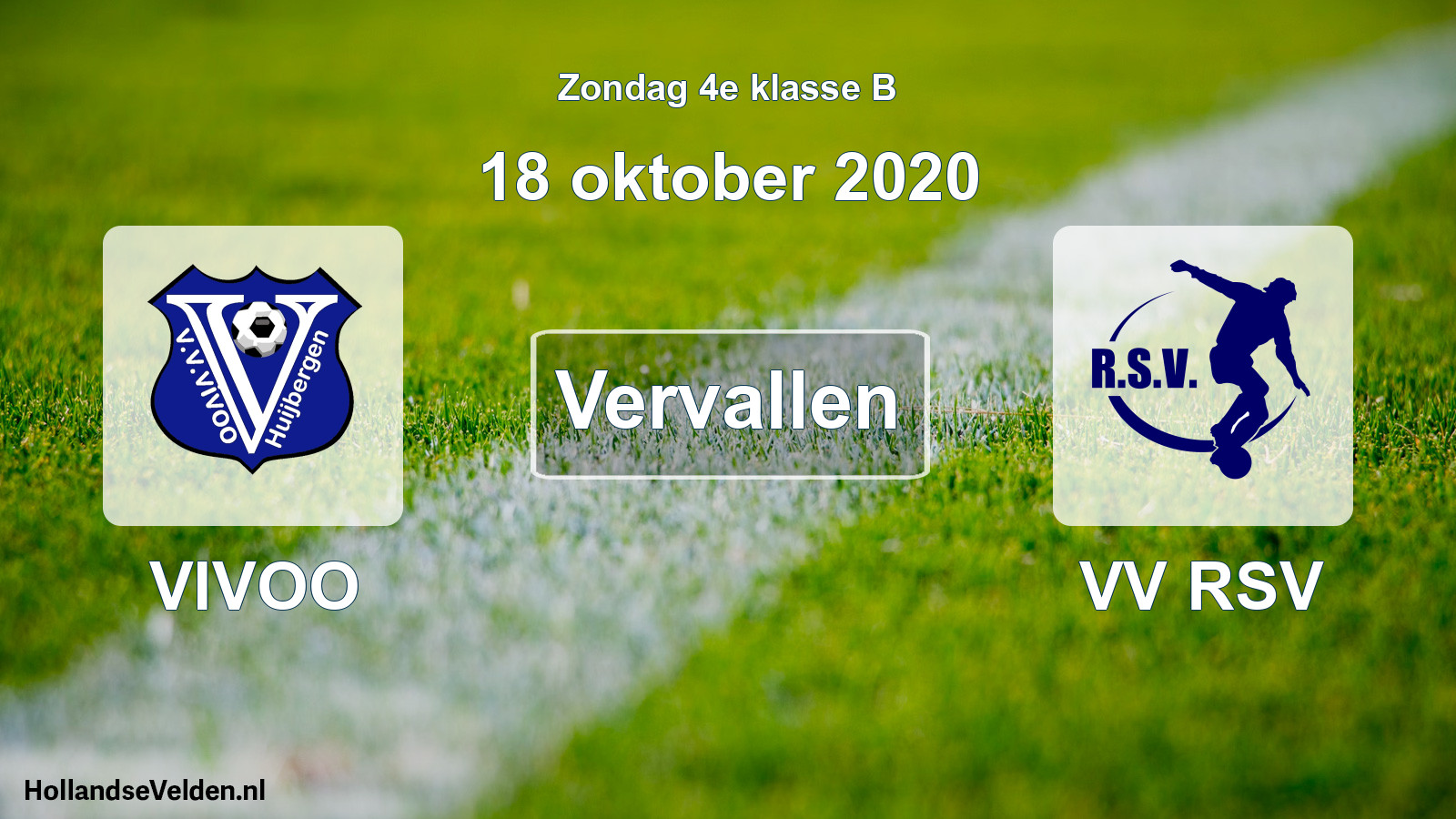 Scheduled Match: VIVOO - VV RSV (18 October 2020)