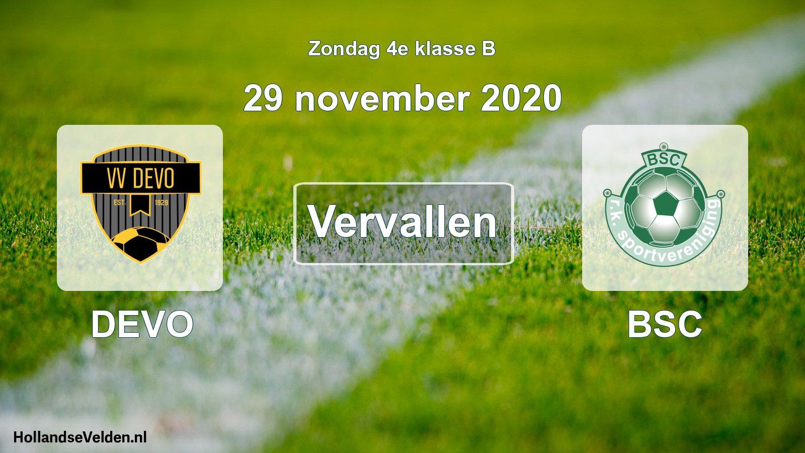Scheduled Match: DEVO - BSC (29 November 2020)