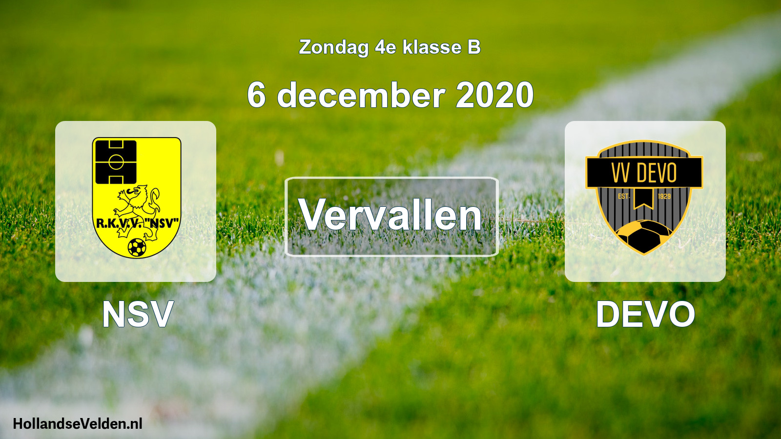 Scheduled Match: NSV - DEVO (6 December 2020)