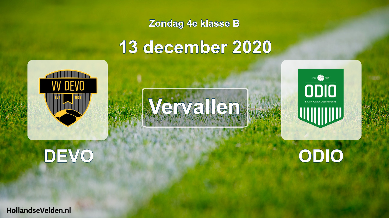 Scheduled Match: DEVO - ODIO (13 December 2020)