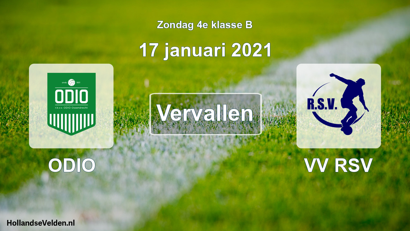 Scheduled Match: ODIO - VV RSV (17 January 2021)