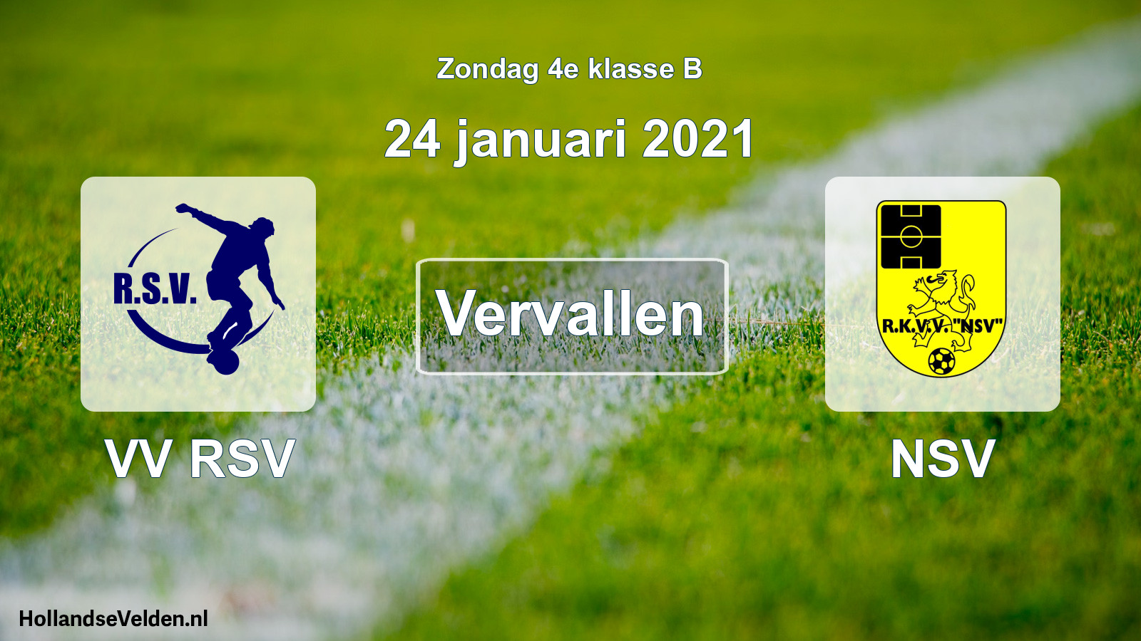 Scheduled Match: VV RSV - NSV (24 January 2021)