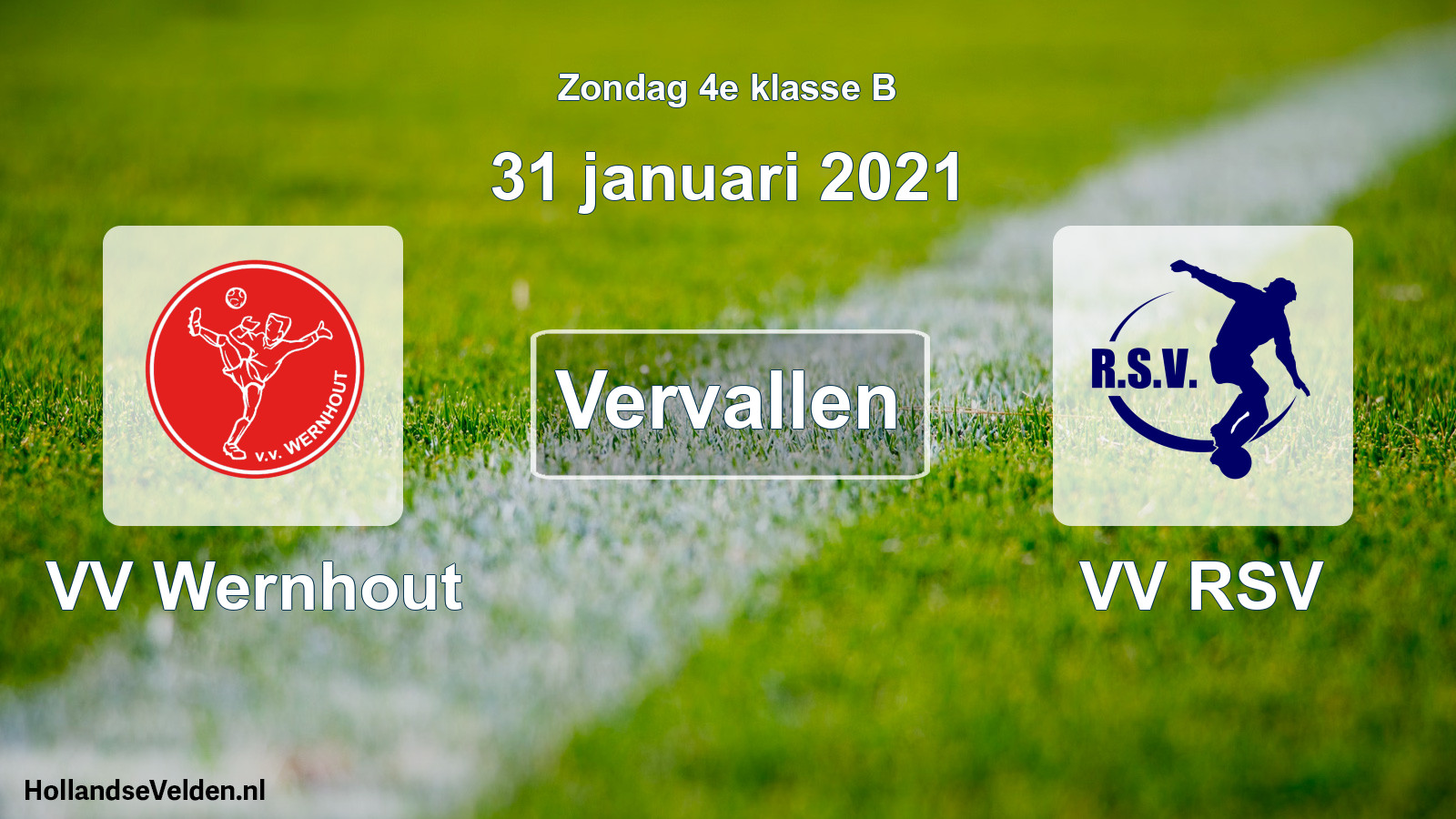 Scheduled Match: VV Wernhout - VV RSV (31 January 2021)