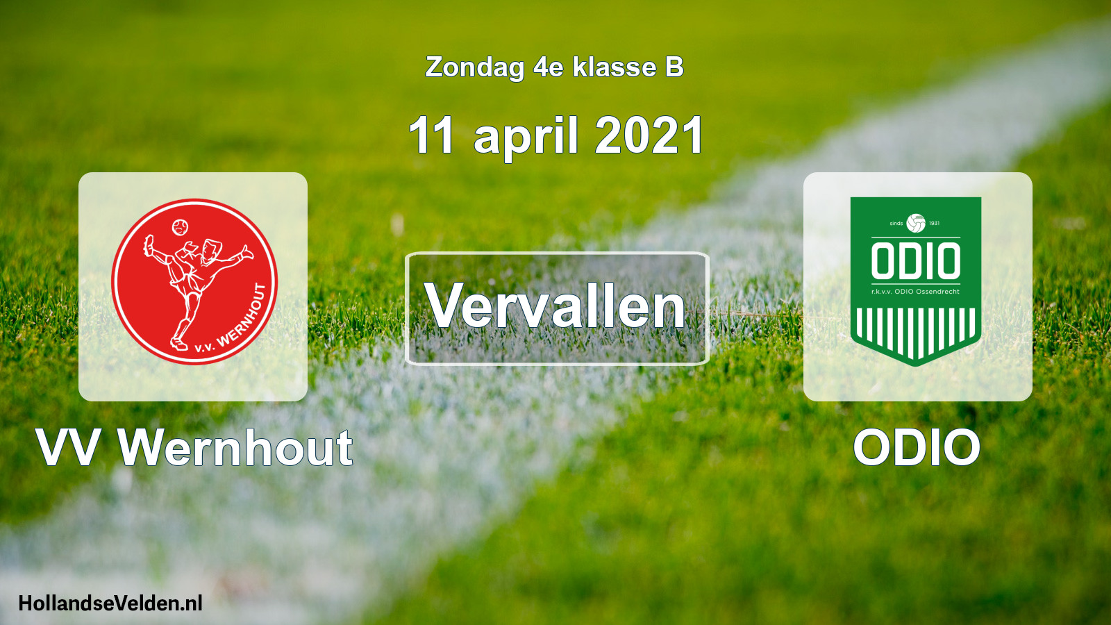 Scheduled Match: VV Wernhout - ODIO (11 April 2021)