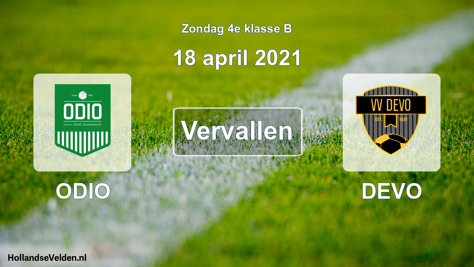 Scheduled Match: ODIO - DEVO (18 April 2021)
