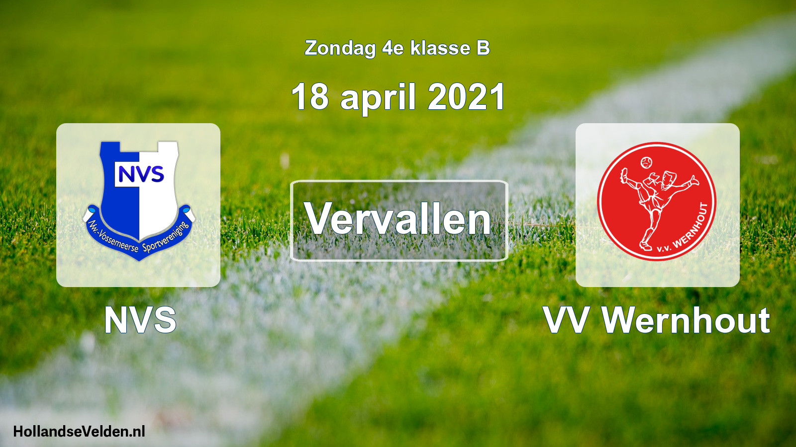 Scheduled Match: NVS - VV Wernhout (18 April 2021)