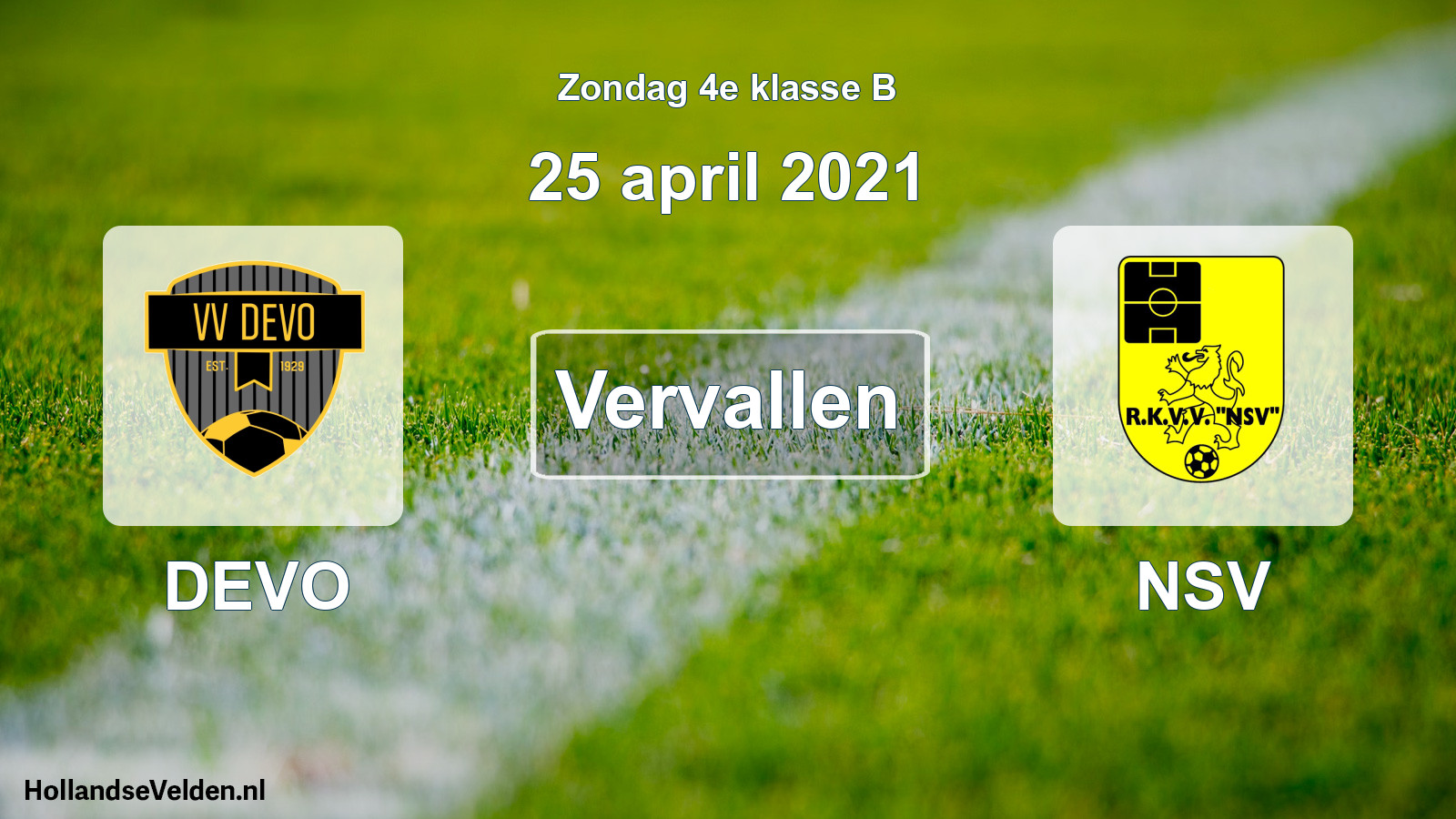 Scheduled Match: DEVO - NSV (25 April 2021)