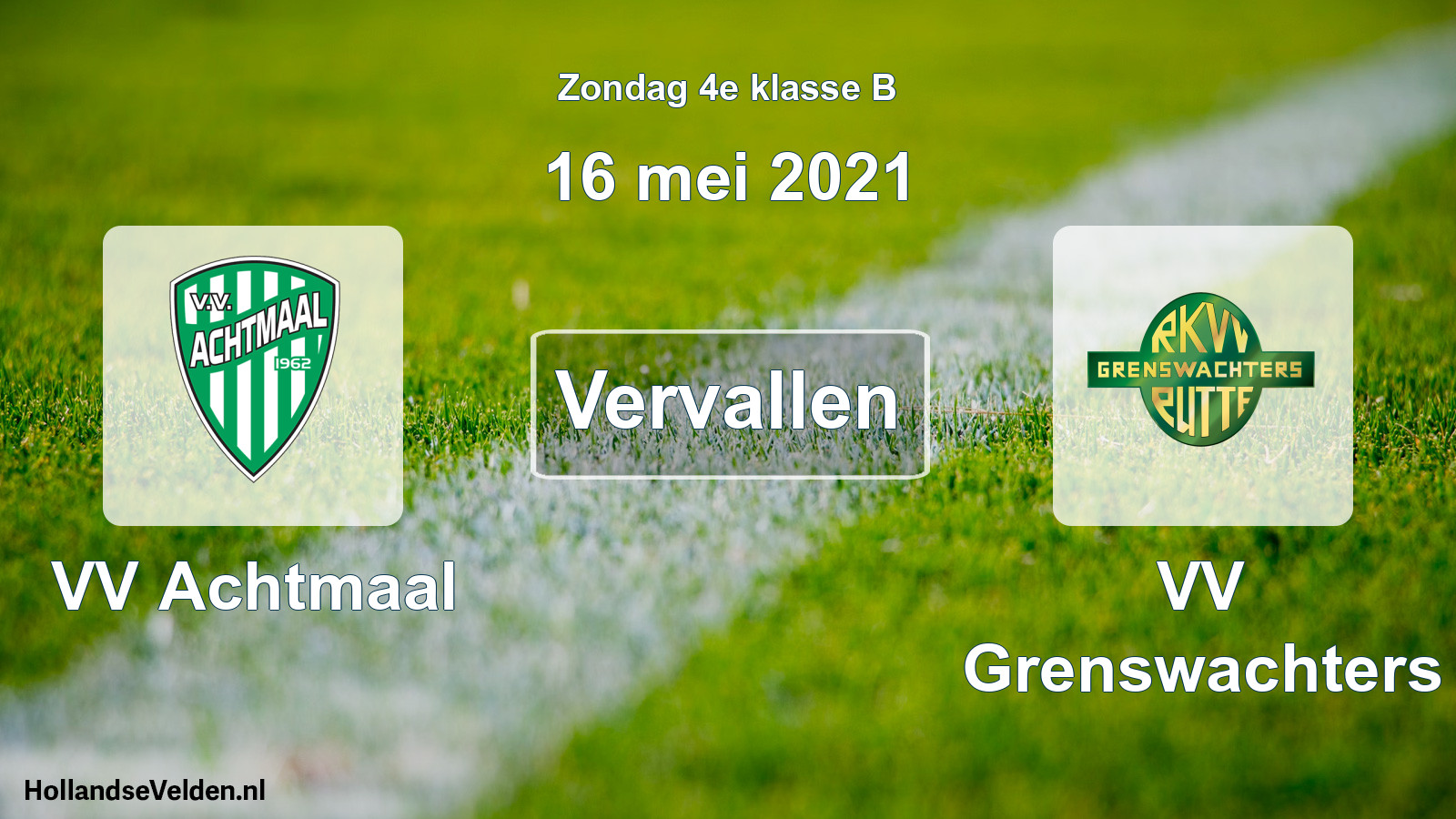 Scheduled Match: VV Achtmaal - VV Grenswachters (16 May 2021)