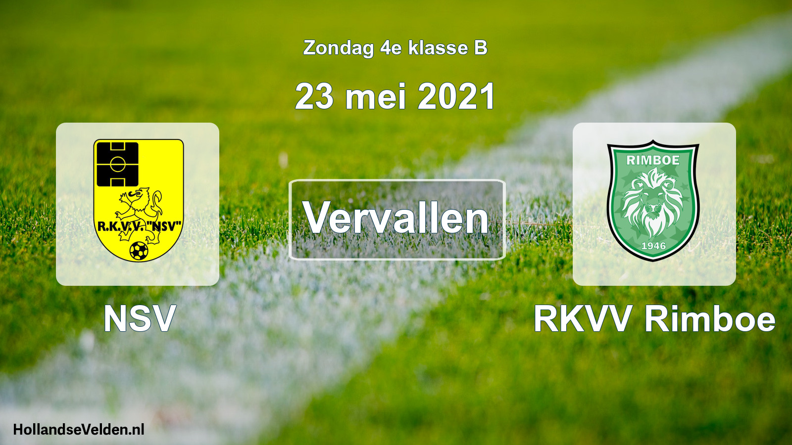 Scheduled Match: NSV - RKVV Rimboe (23 May 2021)