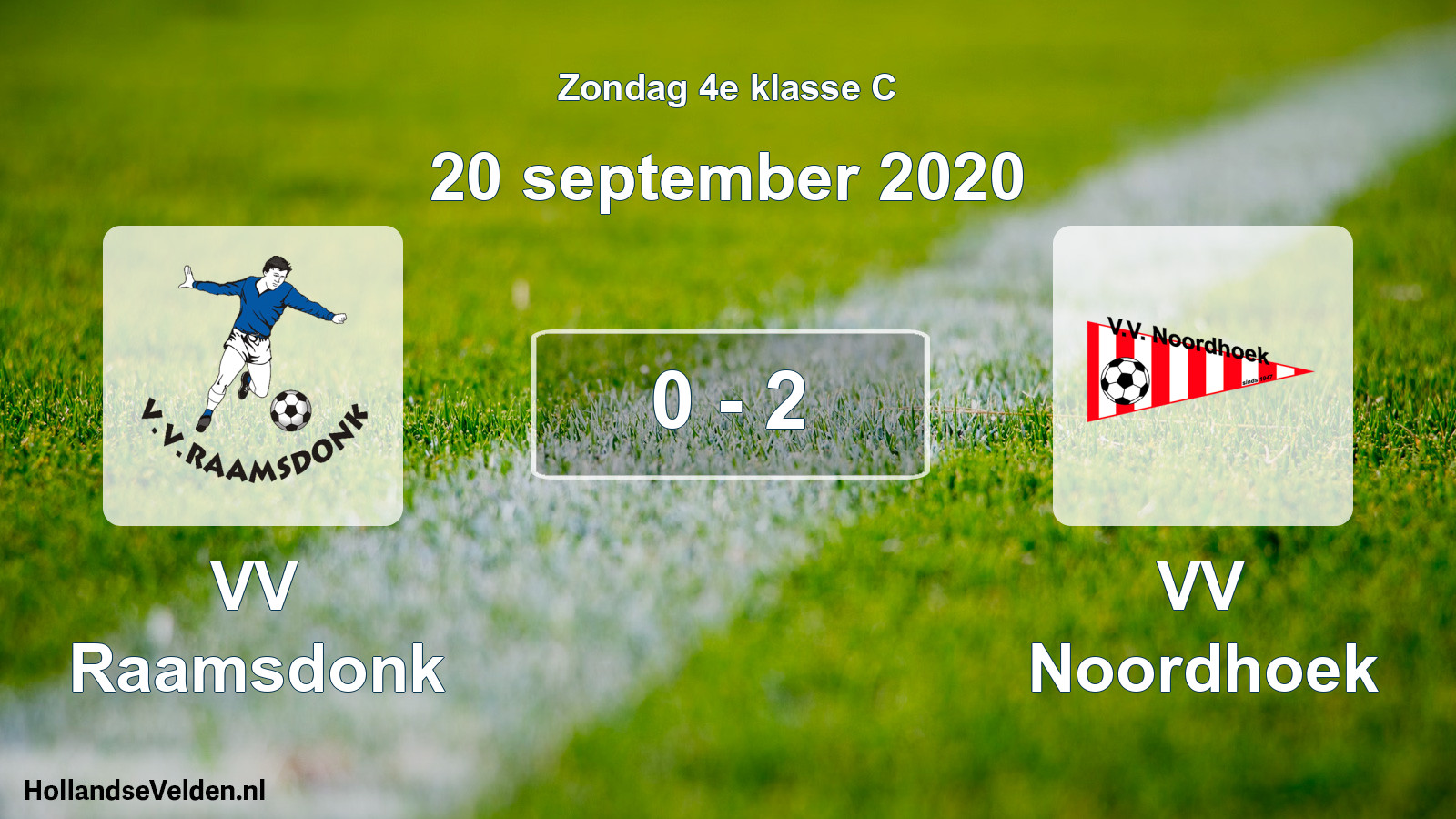 Total number of matches played: VV Raamsdonk - VV Noordhoek 0 - 2 (20 September 2020)
