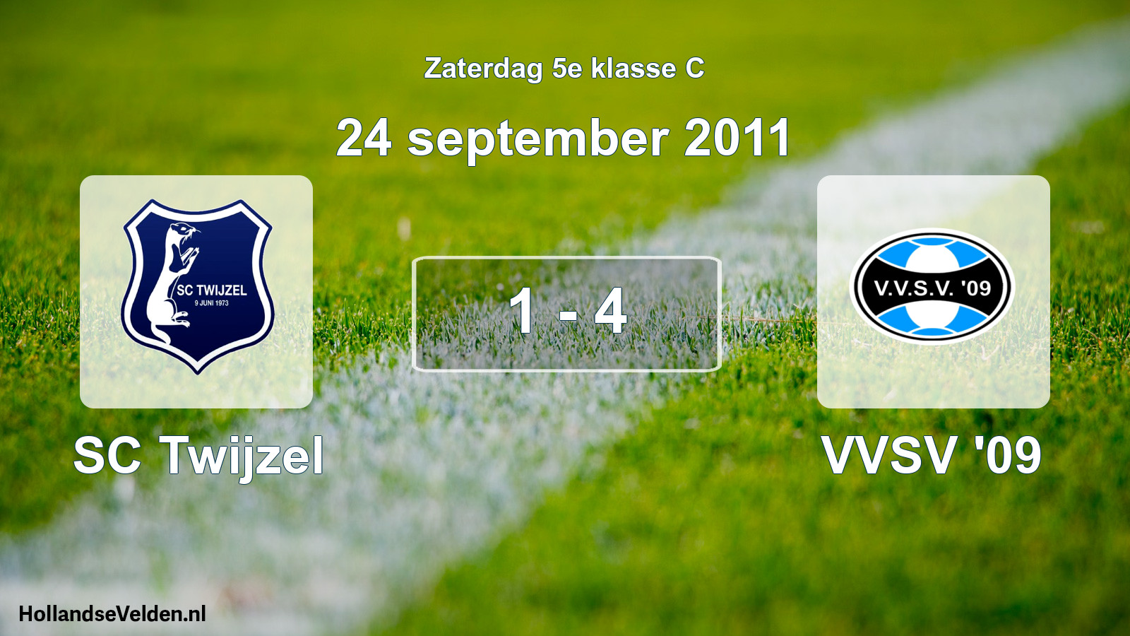 Total number of matches played: SC Twijzel - VVSV '09 1 - 4 (24 September 2011)