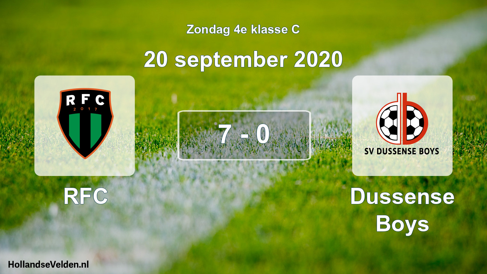 Total number of matches played: RFC - Dussense Boys 7 - 0 (20 September 2020)