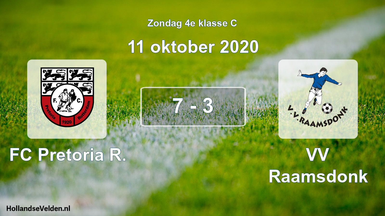 Total number of matches played: FC Pretoria R. - VV Raamsdonk 7 - 3 (11 October 2020)