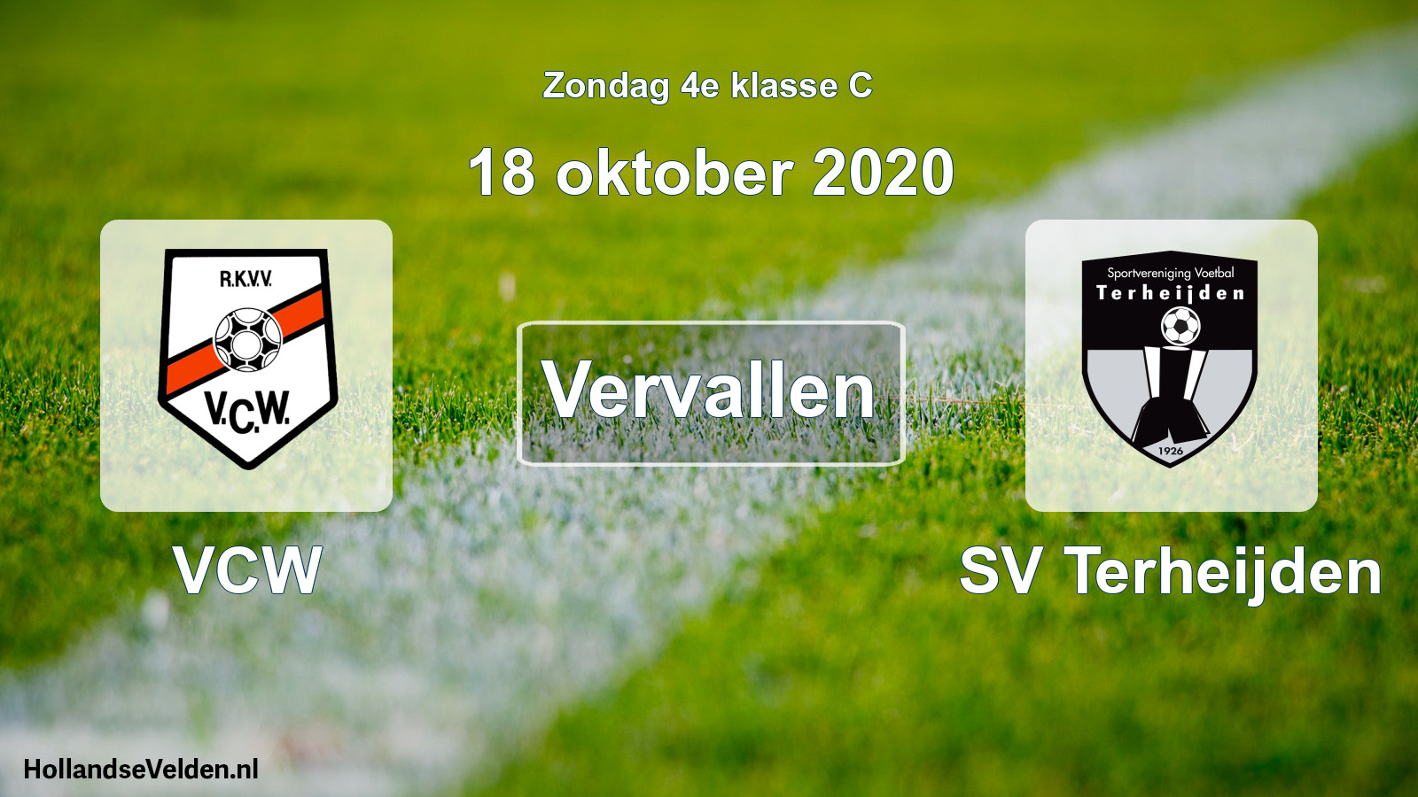Scheduled Match: VCW - SV Terheijden (18 October 2020)