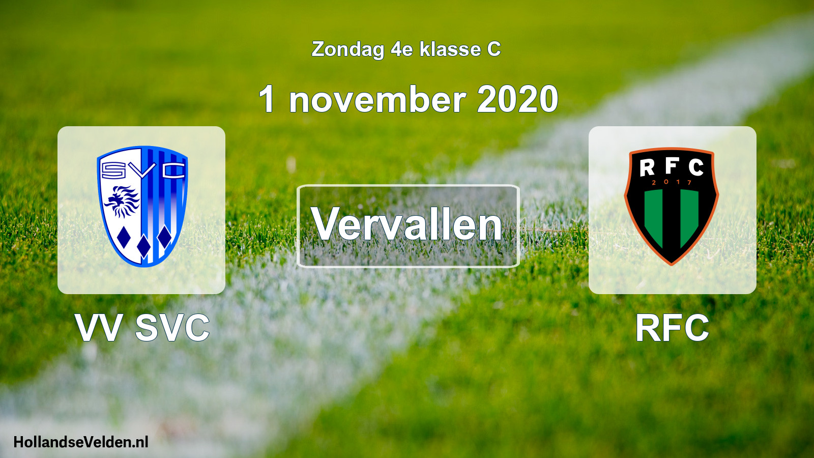 Scheduled Match: VV SVC - RFC (1 November 2020)
