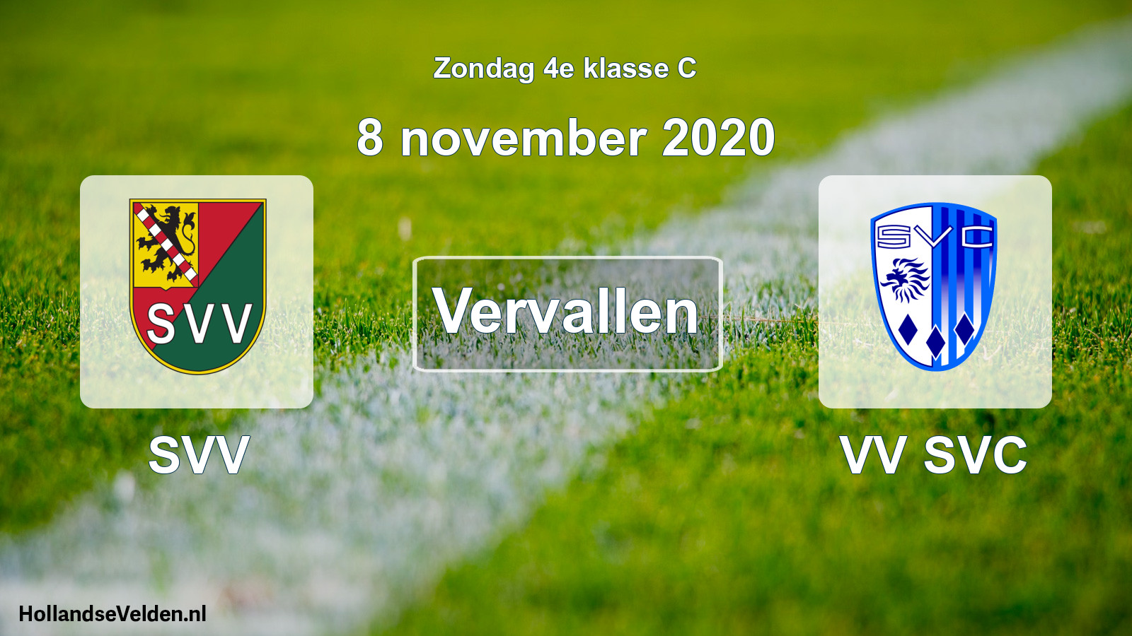 Scheduled Match: SVV - VV SVC (8 November 2020)