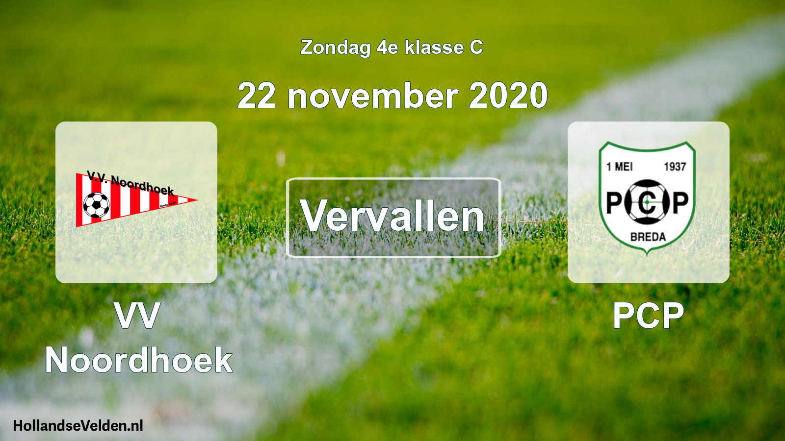 Scheduled Match: VV Noordhoek - PCP (22 November 2020)