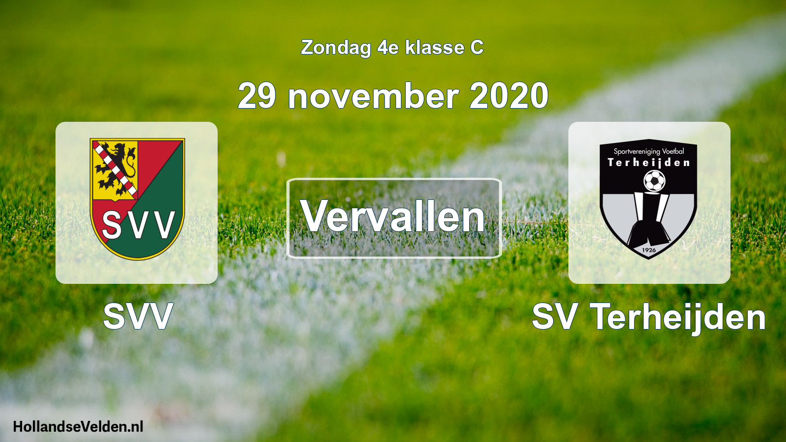 Scheduled Match: SVV - SV Terheijden (29 November 2020)
