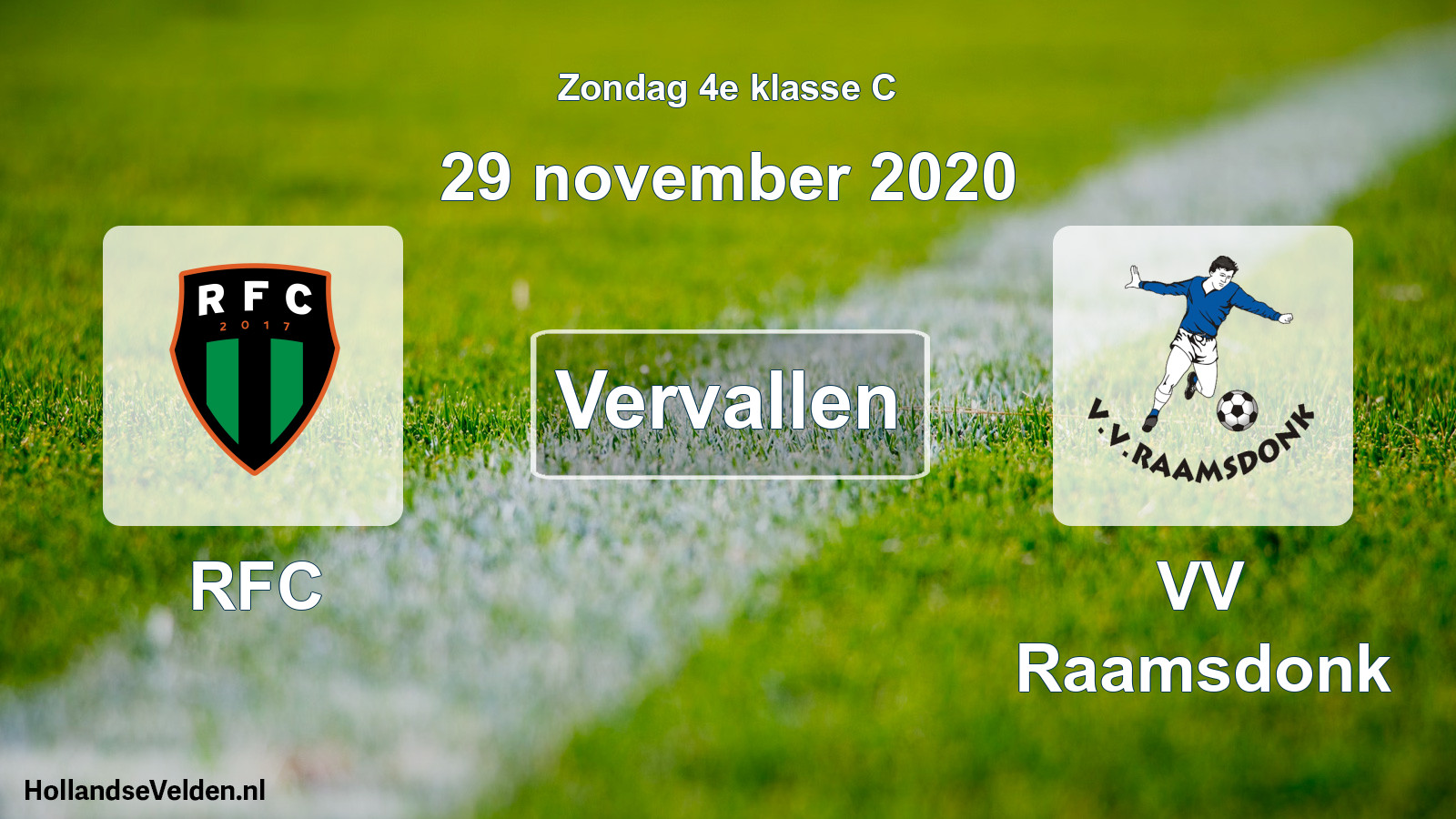 Scheduled Match: RFC - VV Raamsdonk (29 November 2020)