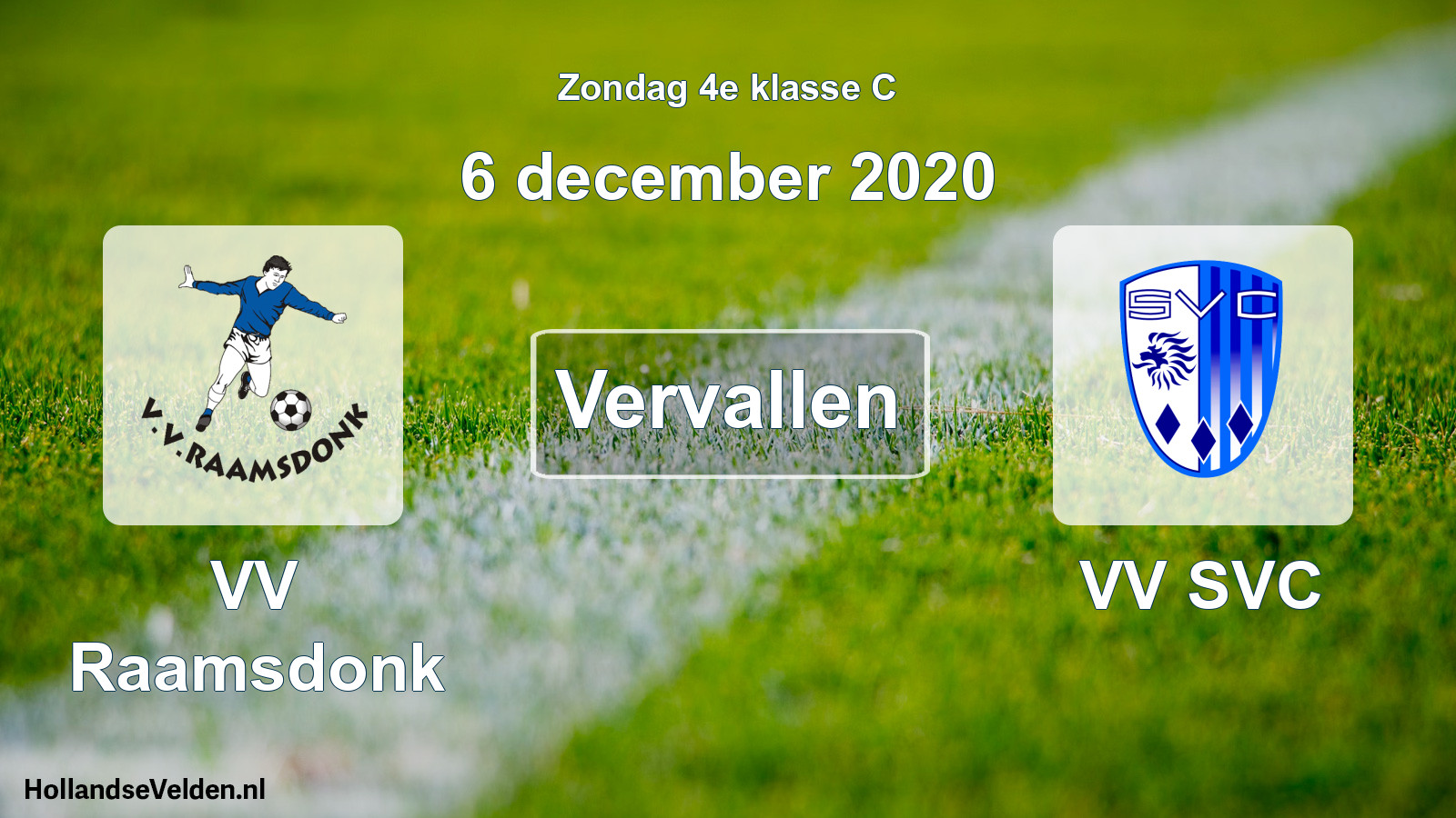 Scheduled Match: VV Raamsdonk - VV SVC (6 December 2020)