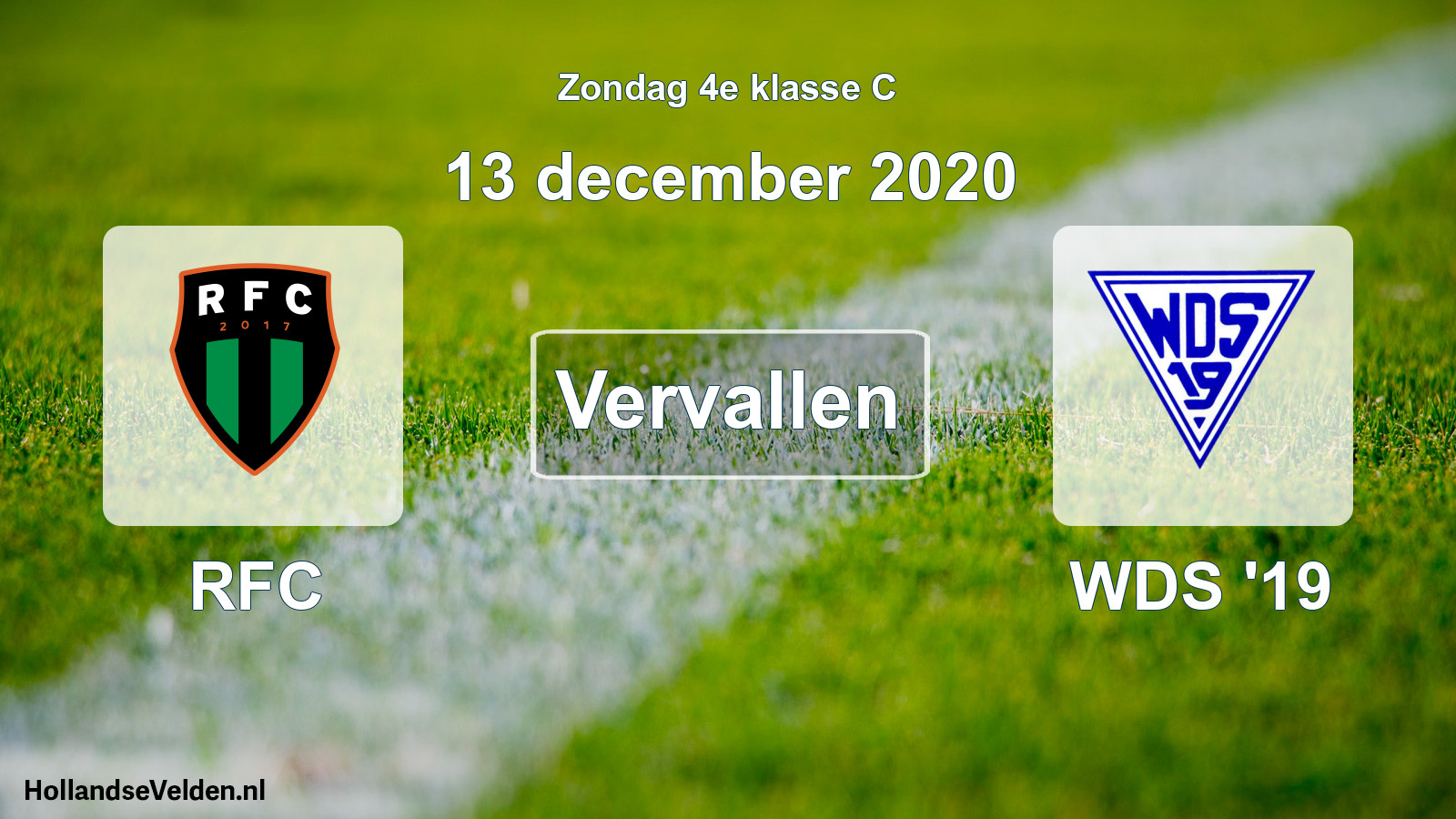 Scheduled Match: RFC - WDS '19 (13 December 2020)