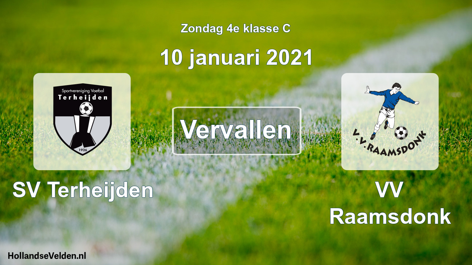 Scheduled Match: SV Terheijden - VV Raamsdonk (10 January 2021)