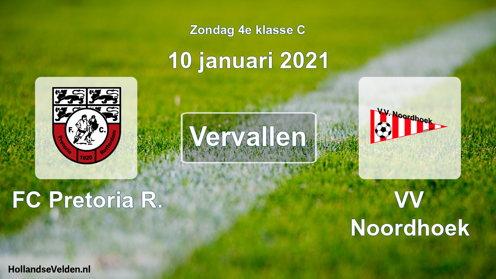 Scheduled Match: FC Pretoria R. - VV Noordhoek (10 January 2021)