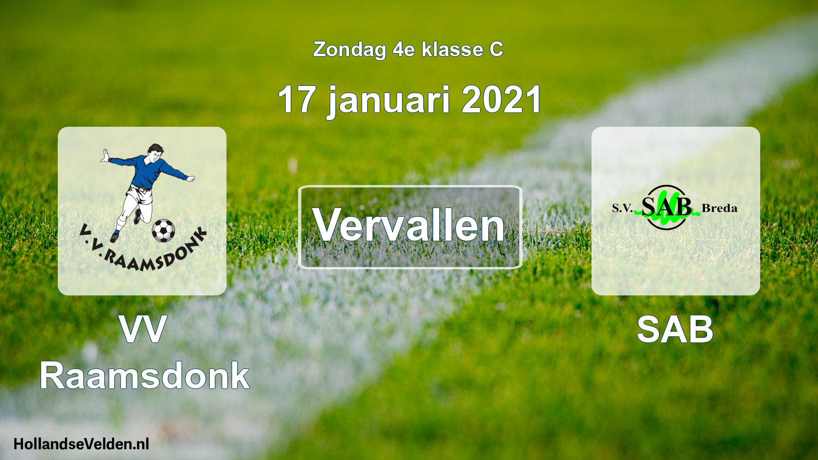 Scheduled Match: VV Raamsdonk - SAB (17 January 2021)