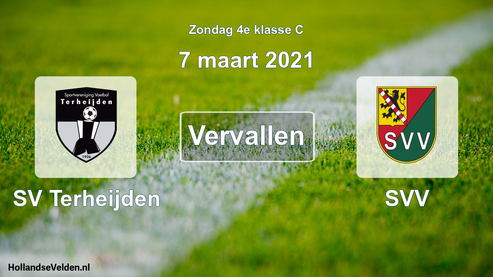 Scheduled Match: SV Terheijden - SVV (7 March 2021)