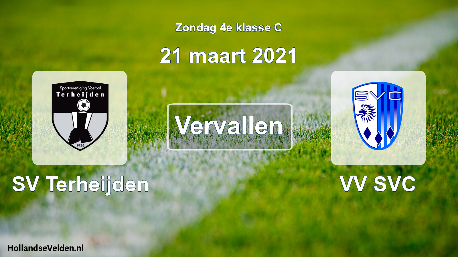 Scheduled Match: SV Terheijden - VV SVC (21 March 2021)