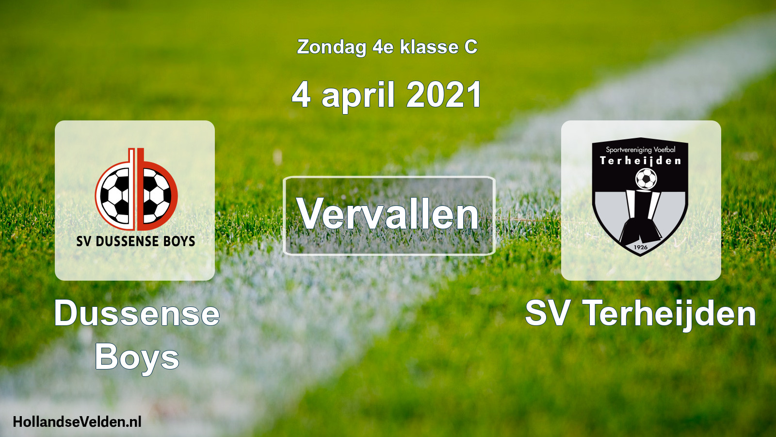 Scheduled Match: Dussense Boys - SV Terheijden (4 April 2021)
