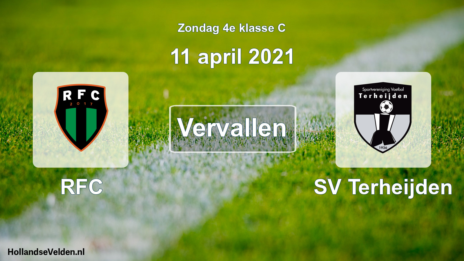 Scheduled Match: RFC - SV Terheijden (11 April 2021)