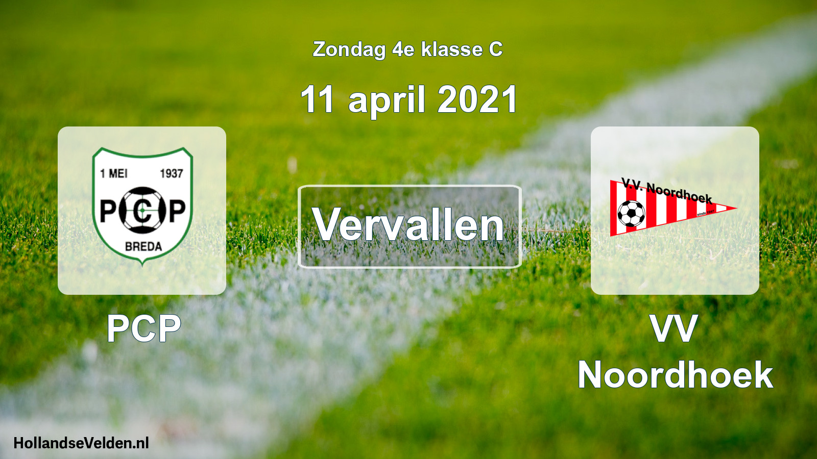 Scheduled Match: PCP - VV Noordhoek (11 April 2021)