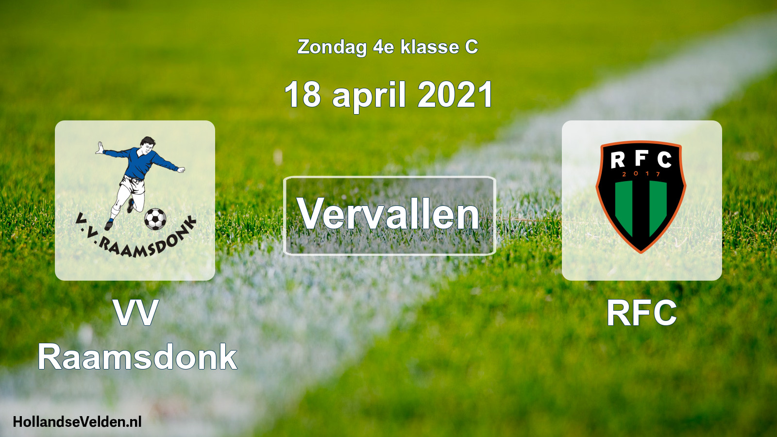 Scheduled Match: VV Raamsdonk - RFC (18 April 2021)
