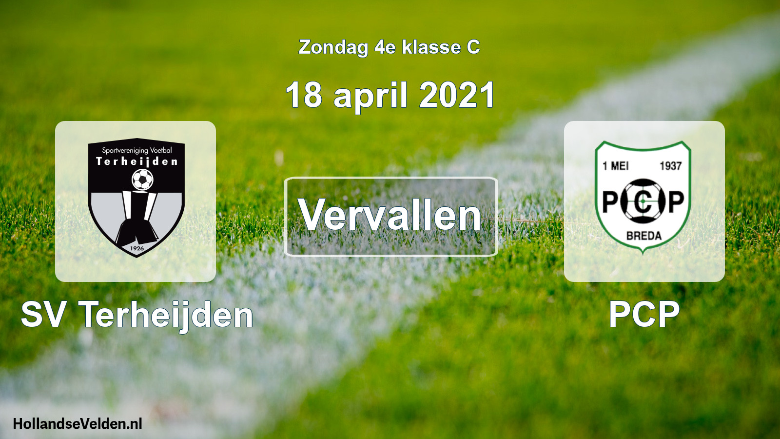 Scheduled Match: SV Terheijden - PCP (18 April 2021)