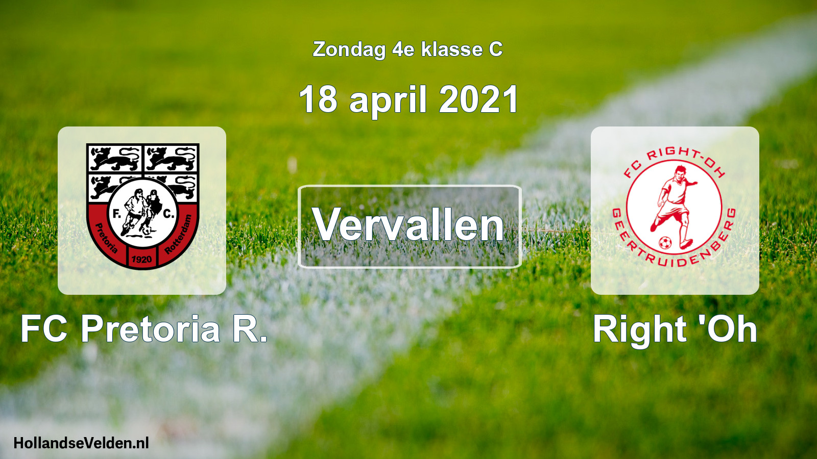 Scheduled Match: FC Pretoria R. - Right 'Oh (18 April 2021)