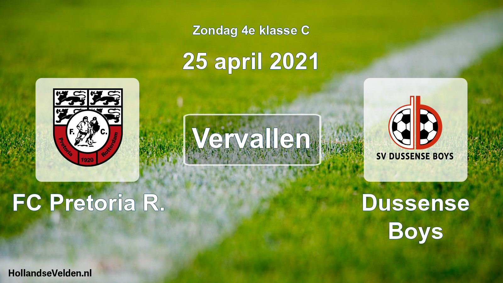 Scheduled Match: FC Pretoria R. - Dussense Boys (25 April 2021)
