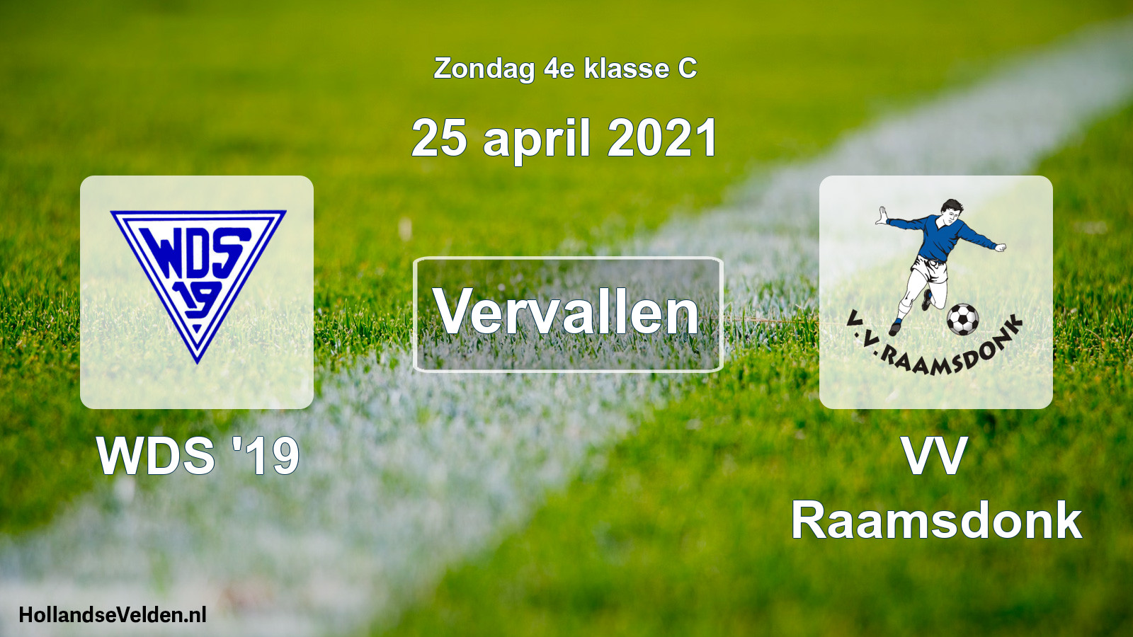 Scheduled Match: WDS '19 - VV Raamsdonk (25 April 2021)
