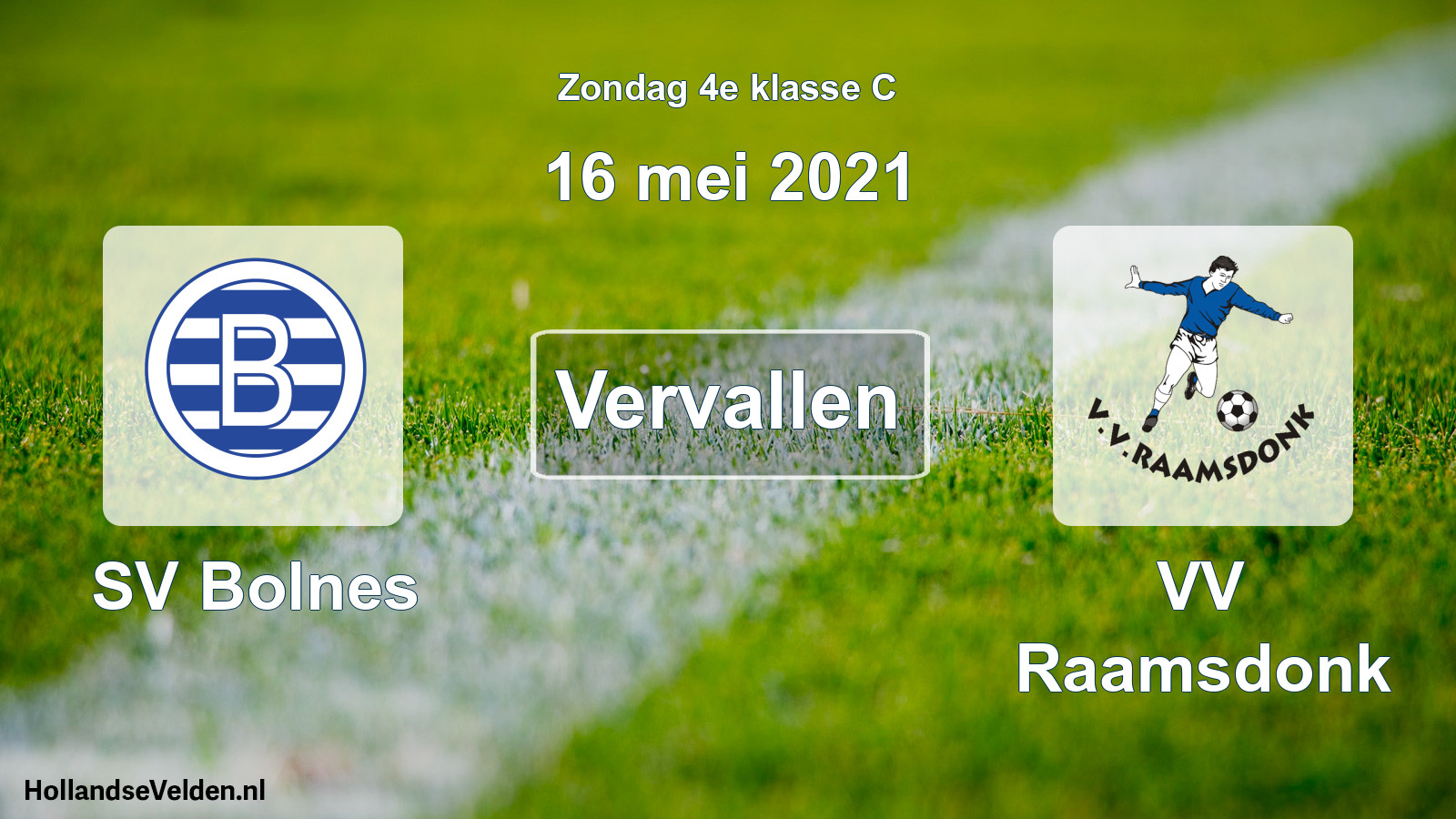 Scheduled Match: SV Bolnes - VV Raamsdonk (16 May 2021)