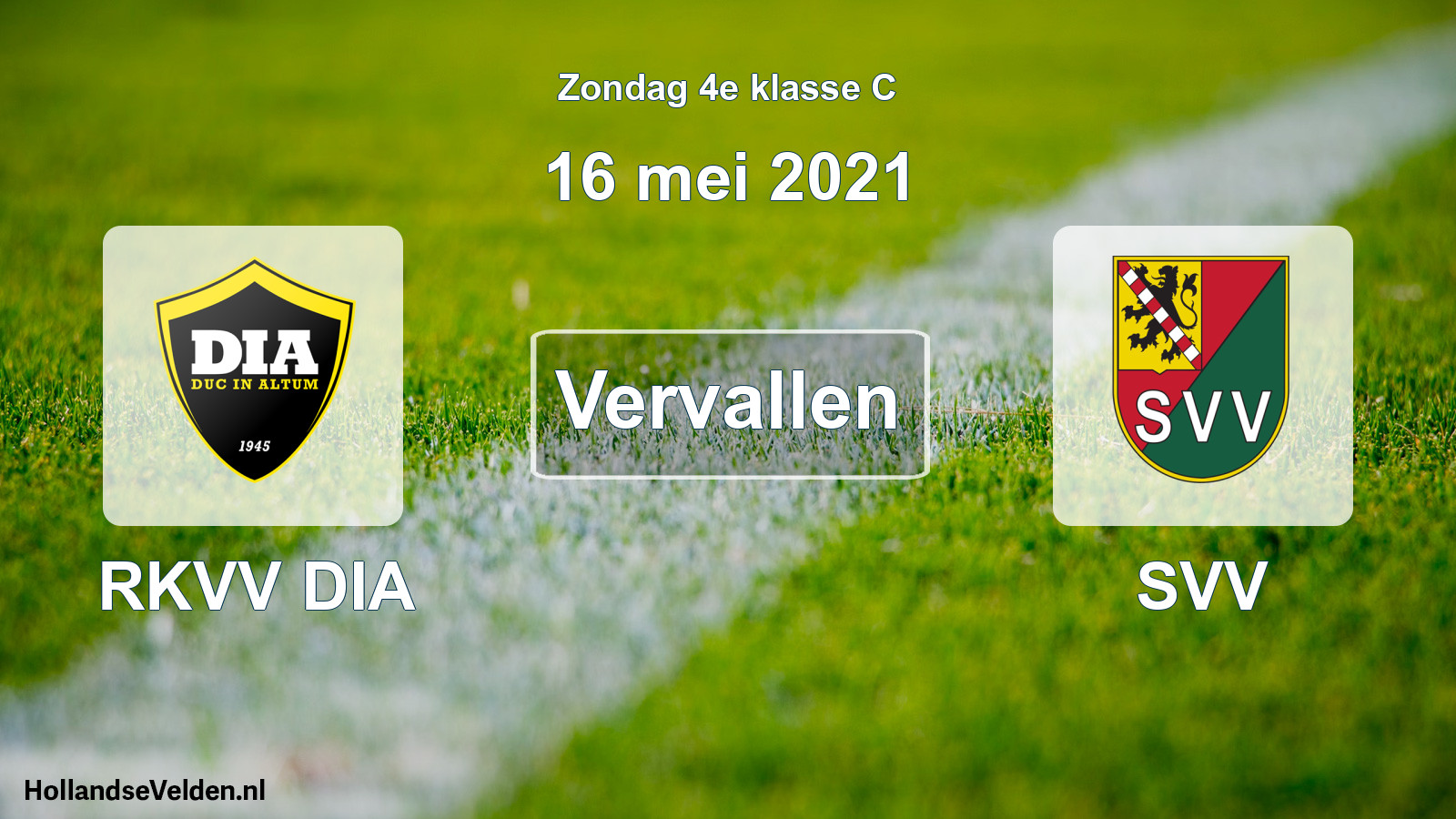 Scheduled Match: RKVV DIA - SVV (16 May 2021)