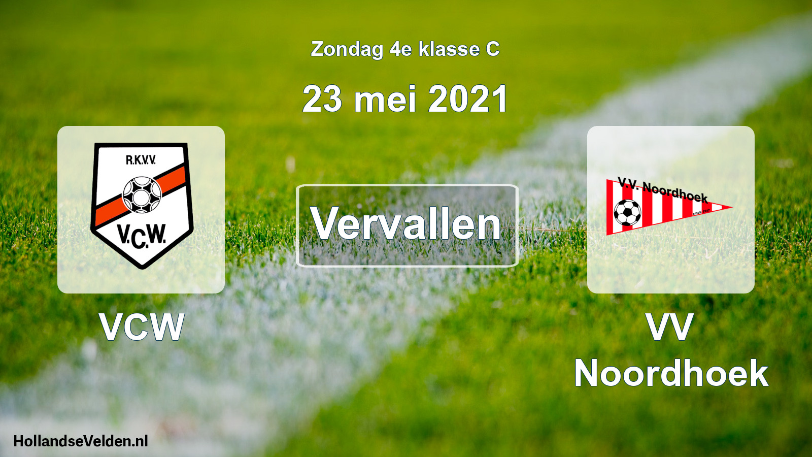 Scheduled Match: VCW - VV Noordhoek (23 May 2021)