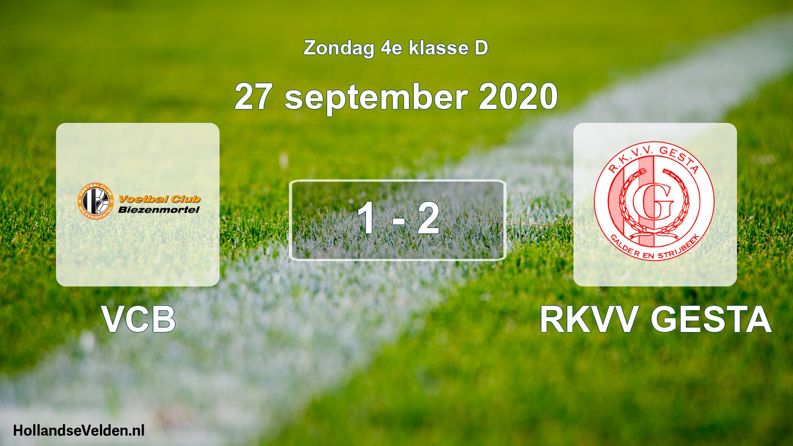 Total number of matches played: VCB - RKVV GESTA 1 - 2 (27 September 2020)