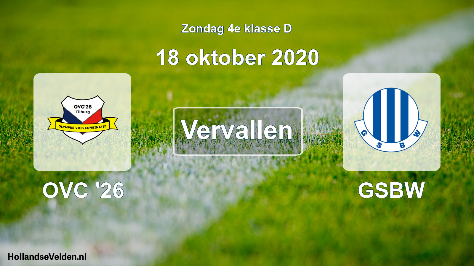 Scheduled Match: OVC '26 - GSBW (18 October 2020)