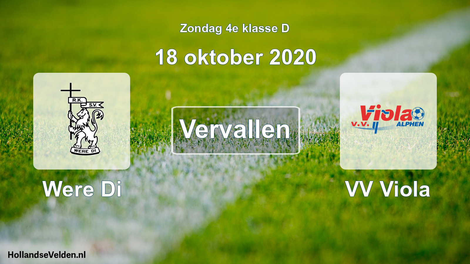 Scheduled Match: Were Di - VV Viola (18 October 2020)