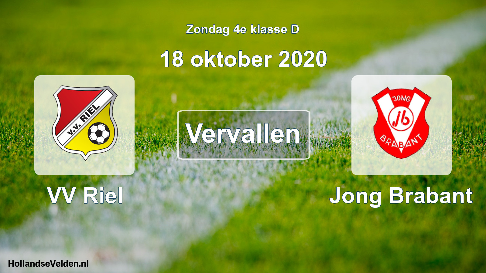 Scheduled Match: VV Riel - Jong Brabant (18 October 2020)