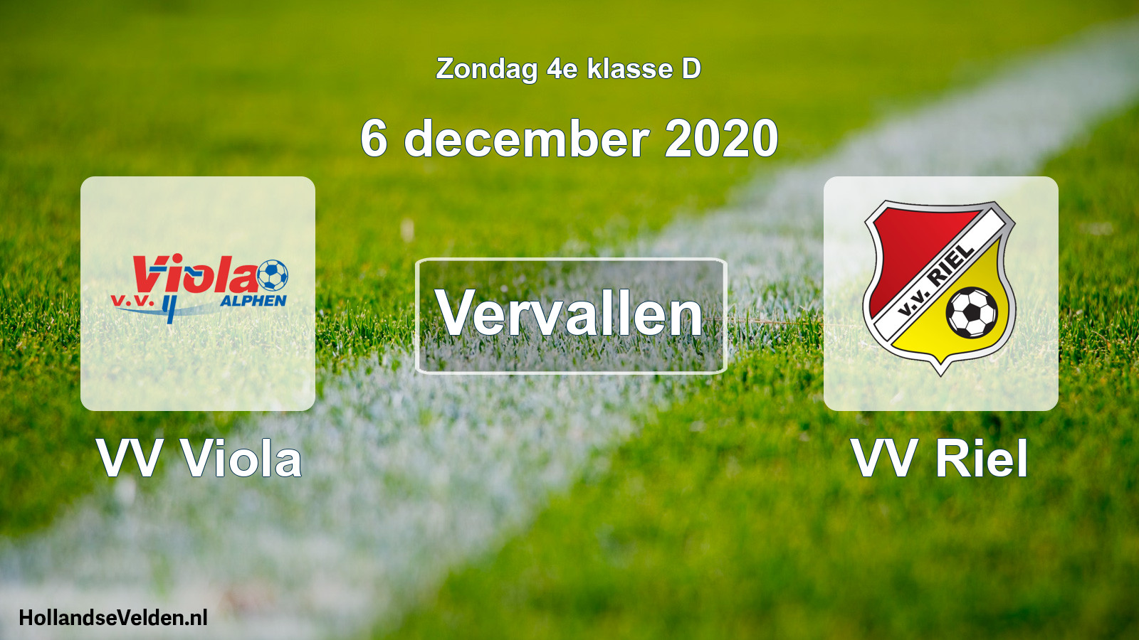 Scheduled Match: VV Viola - VV Riel (6 December 2020)