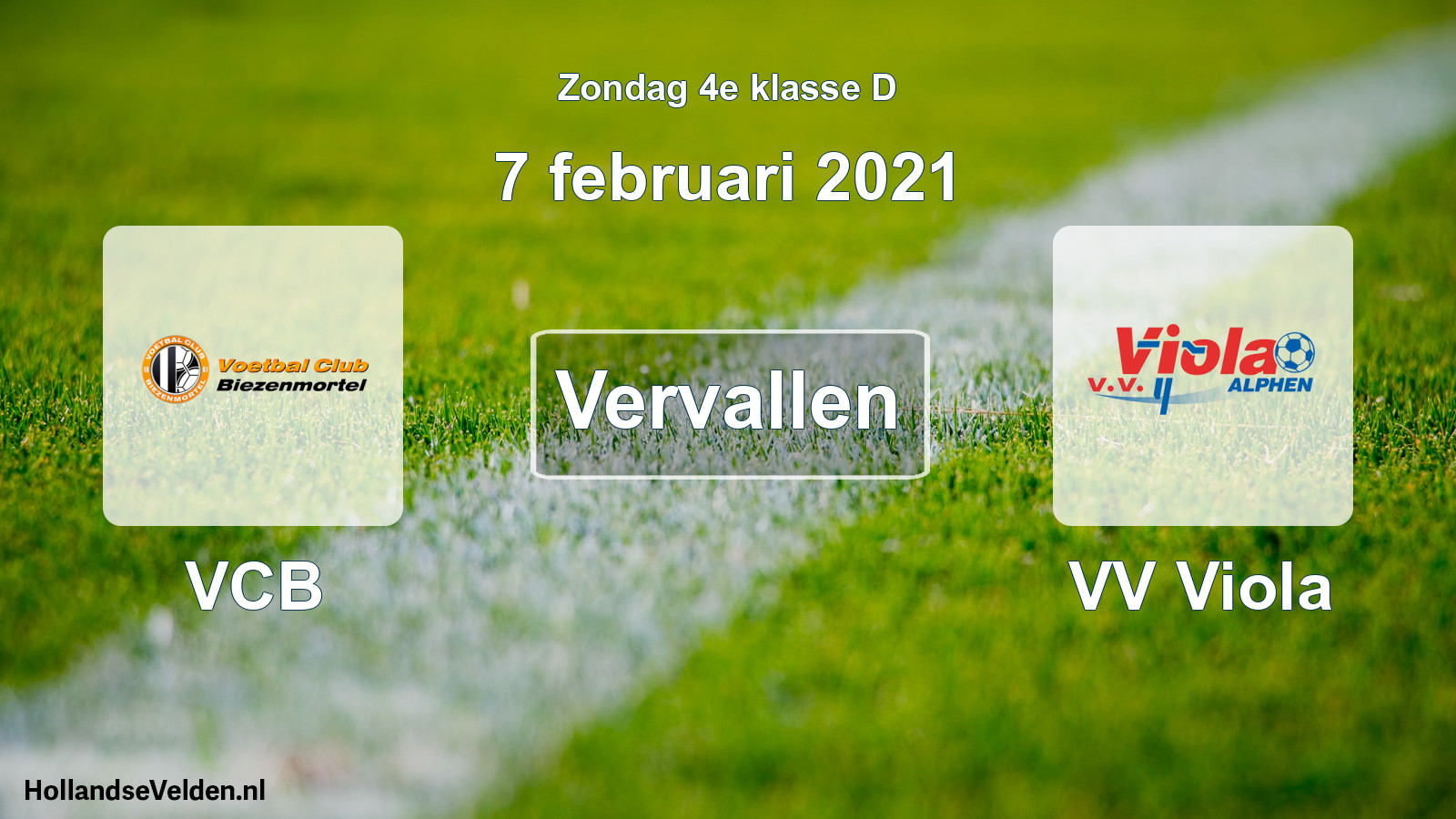 Scheduled Match: VCB - VV Viola (7 February 2021)