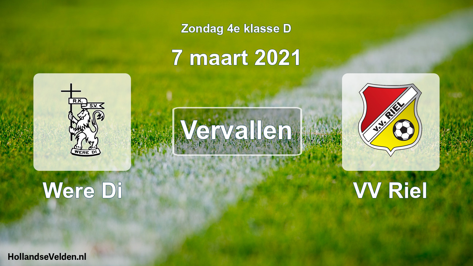 Scheduled Match: Were Di - VV Riel (7 March 2021)