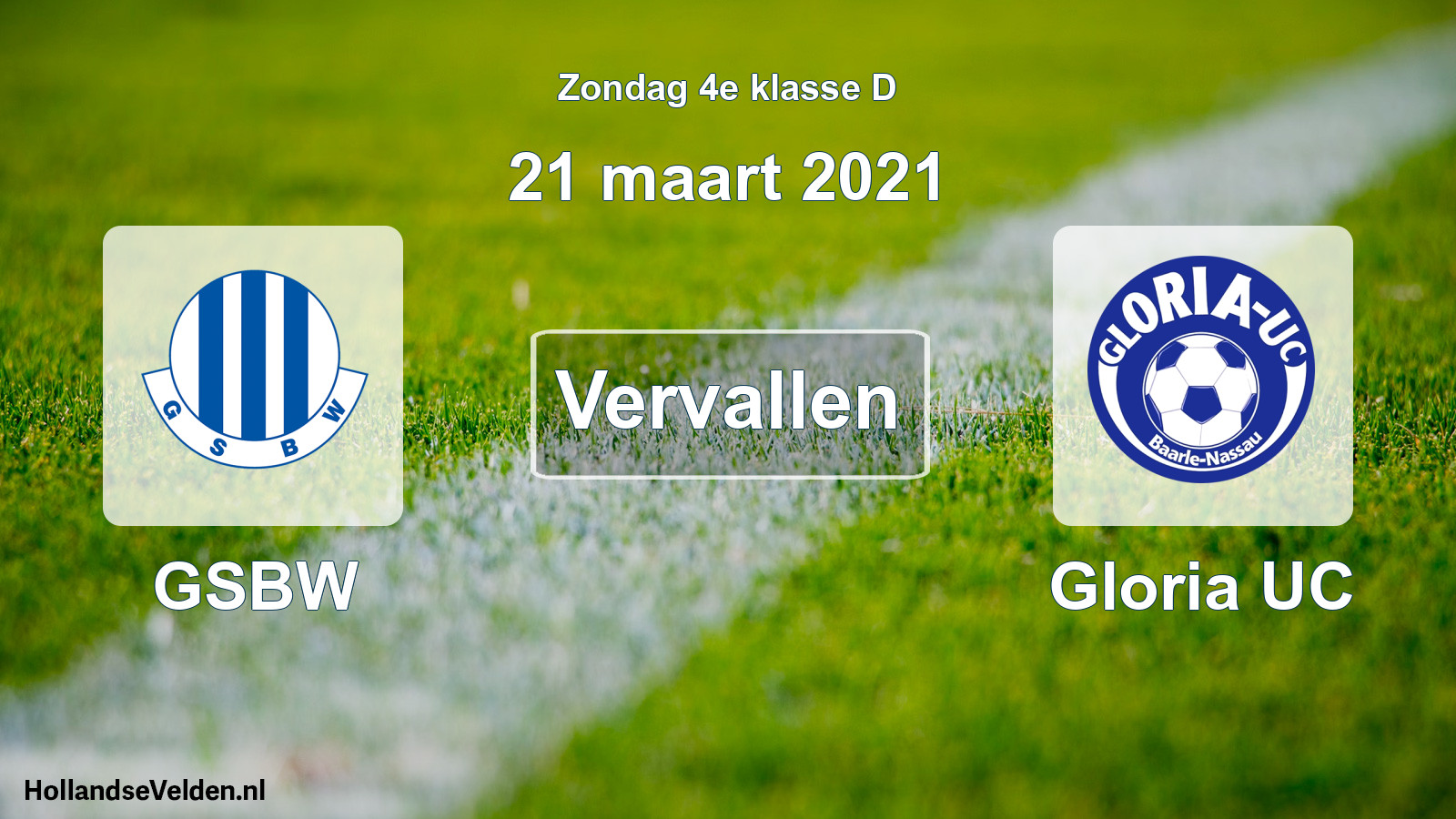 Scheduled Match: GSBW - Gloria UC (21 March 2021)
